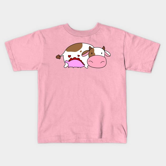 Cow and Stegosaurus Kids T-Shirt by saradaboru